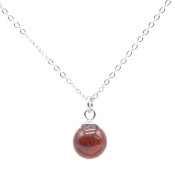 Collana con sfere di granato in argento 925