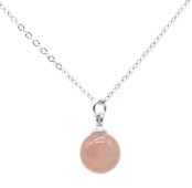 Collana in argento 925 con sfere di pietra solare