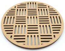 Piatto in legno con motivo neutro 10 cm