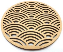 Cartello in legno motivo sole 10 cm