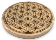 Sottobicchiere in legno Flower of Life 20 cm