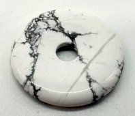 Donut Howlite Blanche 2,5 cm