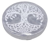 Piatto Selenite Albero della Vita 10cm