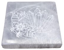 Piatto Selenite Moon & Minerals 10cm