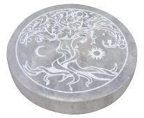 Piatto in Selenite Albero della Vita Stilizzato 10cm