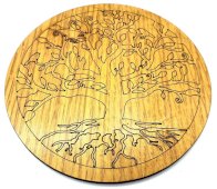 Targa in legno massello albero della vita 20 cm