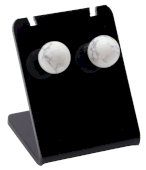 Orecchini con perline di howlite da 10 mm