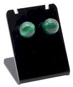 Orecchini di perle di malachite da 10 mm