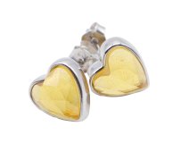 Orecchini in argento 925 con cuore citrino