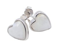Orecchini Cuore Luna Pietra Argento 925