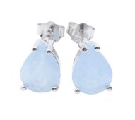 Orecchini a goccia in argento 925 con acquamarina