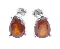 Orecchini a goccia in argento 925 con granato