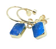 Orecchini 'Golden Arch' in argento sterling 925 - Apatite