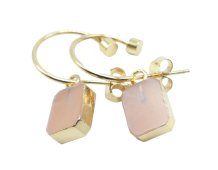 Orecchini 'Golden Arch' in argento sterling 925 - Sunstone