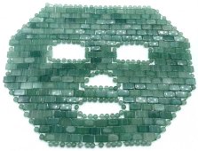 Maschera da meditazione integrale con avventurina verde