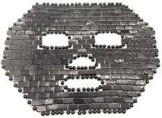 Maschera da meditazione integrale in ossidiana nera