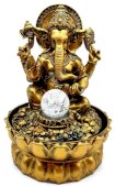 Fontana in Resina Ganesh Dorata 30 cm