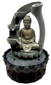 Fontana in Resina Buddha Meditazione & Arco Cascata 28 cm