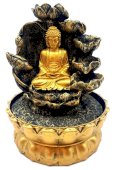 Fontana in Resina  Buddha Dorato & Cascata28 cm
