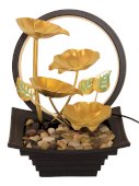 Fontana di fiori di foresta in resina + cerchio LED 30 cm