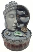 Fontana in Resina Testa di Buddha su Parete 29 cm