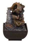 Faro Fontana in Resina e Conchiglie 24cm