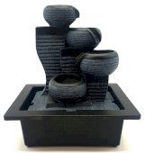Fontana in Resina Cascata Design con 4 vasi 26 cm