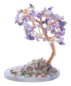 Albero della Felicità Ametista su Fetta di Agata 12 cm