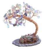 Albero della Felicità Fluorite su Fetta di Agata 12 cm