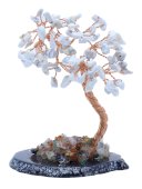 Albero della Felicità Howlite su Fetta di Agata 12 cm