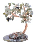 Albero della Felicità Labradorite su Fetta di Agata 12 cm