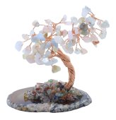 Albero della Felicità Morganite su Fetta di Agata 12 cm