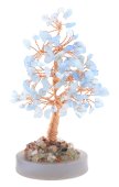 Albero della Felicità Acquamarina su Agata 14cm