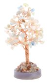 Albero della Felicità Morganite su Agata 14 cm