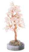 Albero della Felicità Quarzo Rosa su Agata 14 cm
