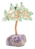 Albero della Felicità Avventurina Verde base Ametista 14 cm