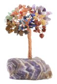 Albero della Felicità 7 Chakra base Ametista 14 cm