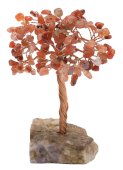 Albero della Felicità Corniola base Ametista 14cm