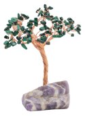 Albero della Felicità Malachite base Ametista 14 cm