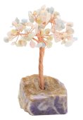 Albero della Felicità Morganite base Ametista 14 cm