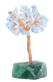 Albero della Felicità Acquamarina base Fluorite 14cm