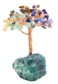 Albero della Felicità 7 Chakra base Fluorite 14 cm