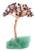 Albero della Felicità Granato base Fluorite 14cm