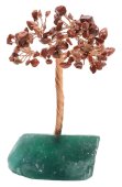 Albero della Felicità Diaspro Rosso Base in Fluorite 14cm