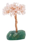 Albero della Felicità Quarzo Rosa base Fluorite 14cm