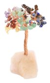 Albero della Felicità 7 Chakra base Quarzo Rosa 14 cm
