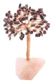 Albero della Felicità Granato base Quarzo Rosa 14cm