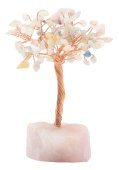Albero della Felicità Morganite base Quarzo Rosa 14 cm