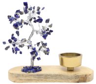 Albero della Felicità Lapislazzuli + Portacandela 17cm
