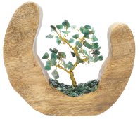 Albero della Felicità Design Legno Avventurina Verde 17cm